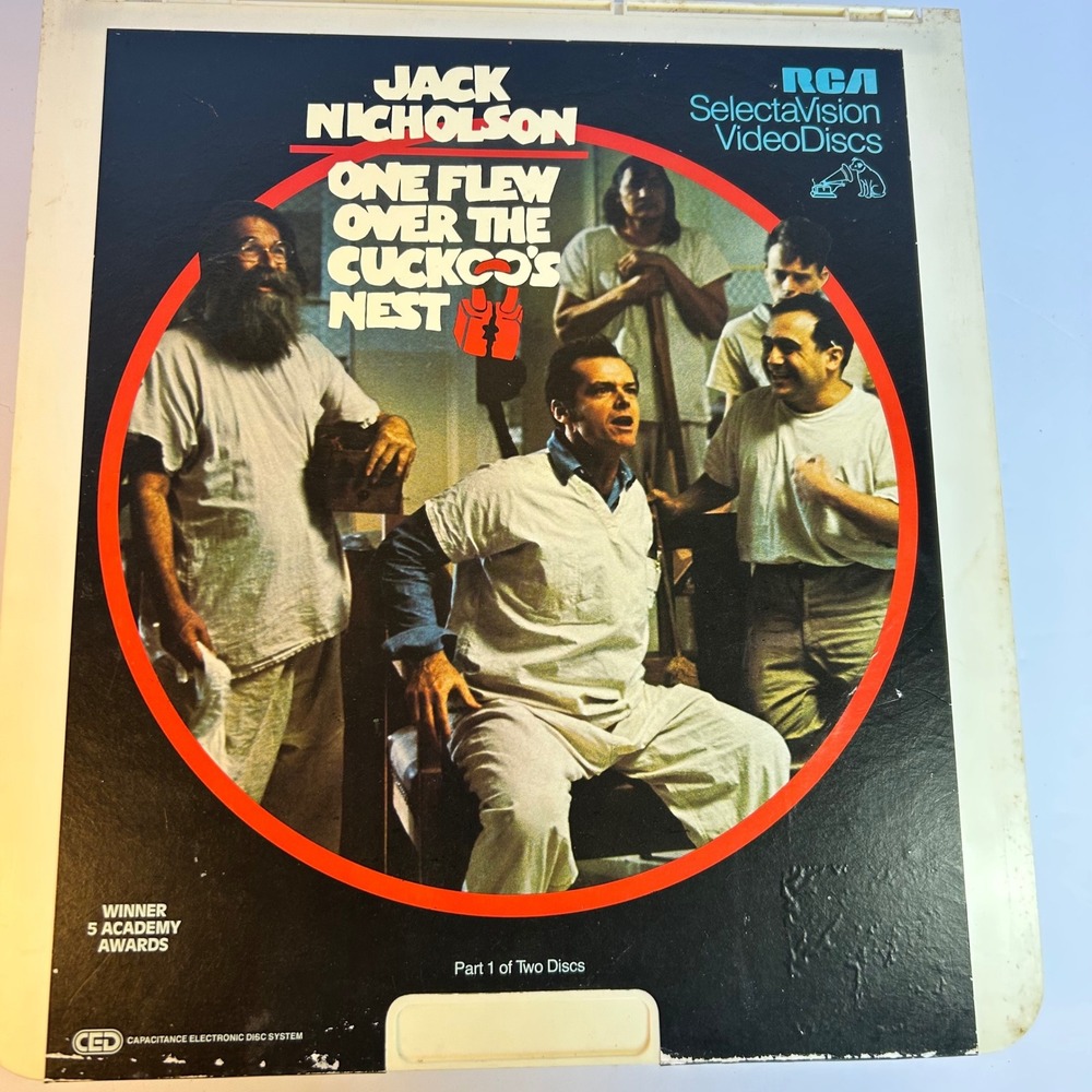 Jack Nicholson One Flew Over‎ Cuckoos Nest RCA VideoDiscs CED Part 1 and Part 2